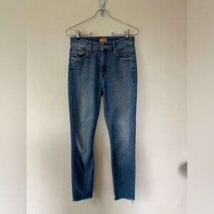 Mother HW Looker Ankle Fray